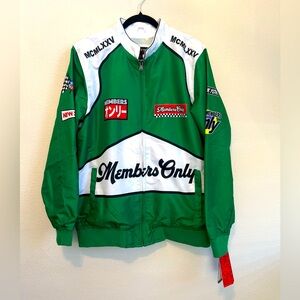 Members Only Sport Racing Men’s jacket in Green/White NWT size Small
